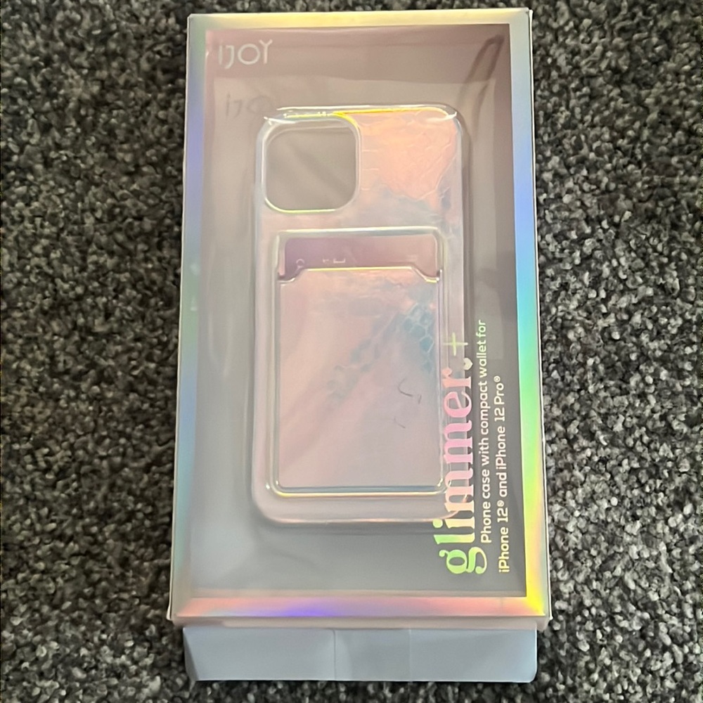 🌸4/$20🌸Glimmer Phone Case with Compact Wallet iPhone 12/12 Pro NIB
